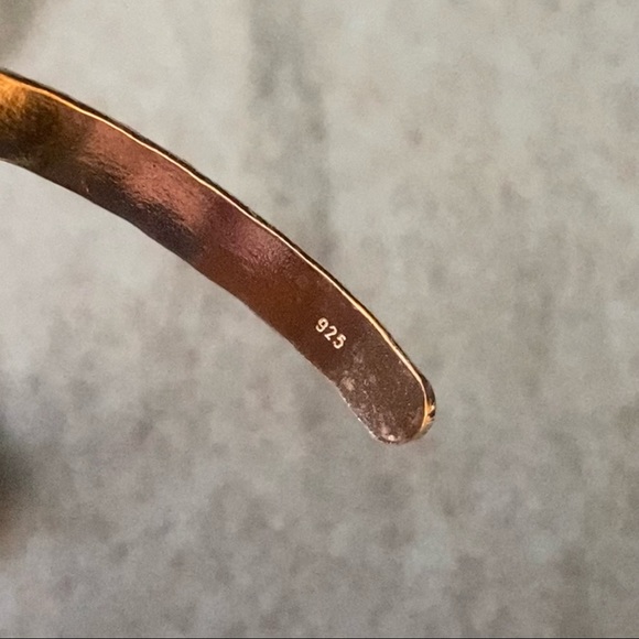 Dainty Santa Rosa Turquoise 925 stamped Handcrafted Tree cuff - Picture 3 of 8